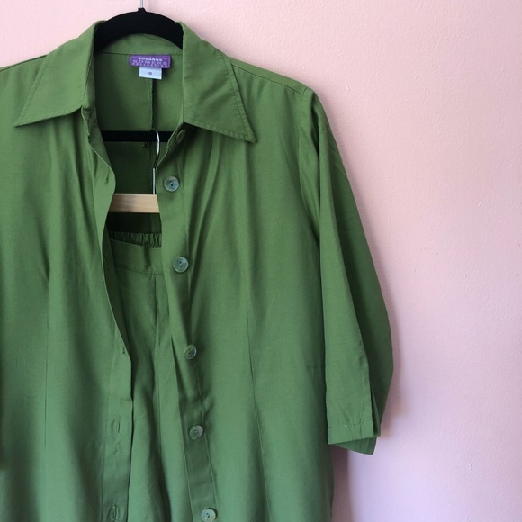 Vintage Matcha Blouse Pants Set - Picture 4 of 4